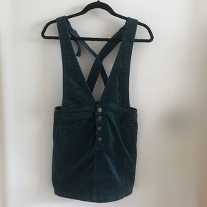 Teal Coredory Overall Dress
